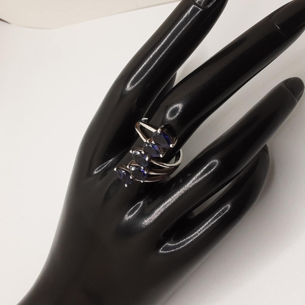 Sterling Silver Iolite Multistone Ring - image 7